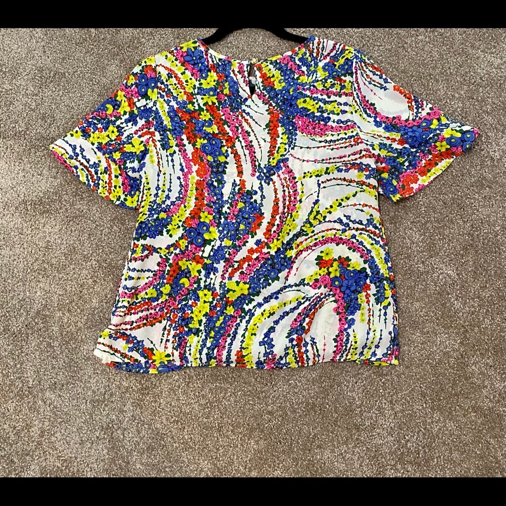 Talbot’s Colorful Floral Top - Picture 3 of 5